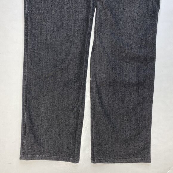 St. John Sport Straight Leg Jeans Sz 8 Womens High Rise Dark Gray Stretch Short - Picture 9 of 14